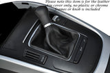 BLACK STITCHING FITS AUDI Q5 2008-2013+ LEATHER MANUAL GEAR GAITER ONLY