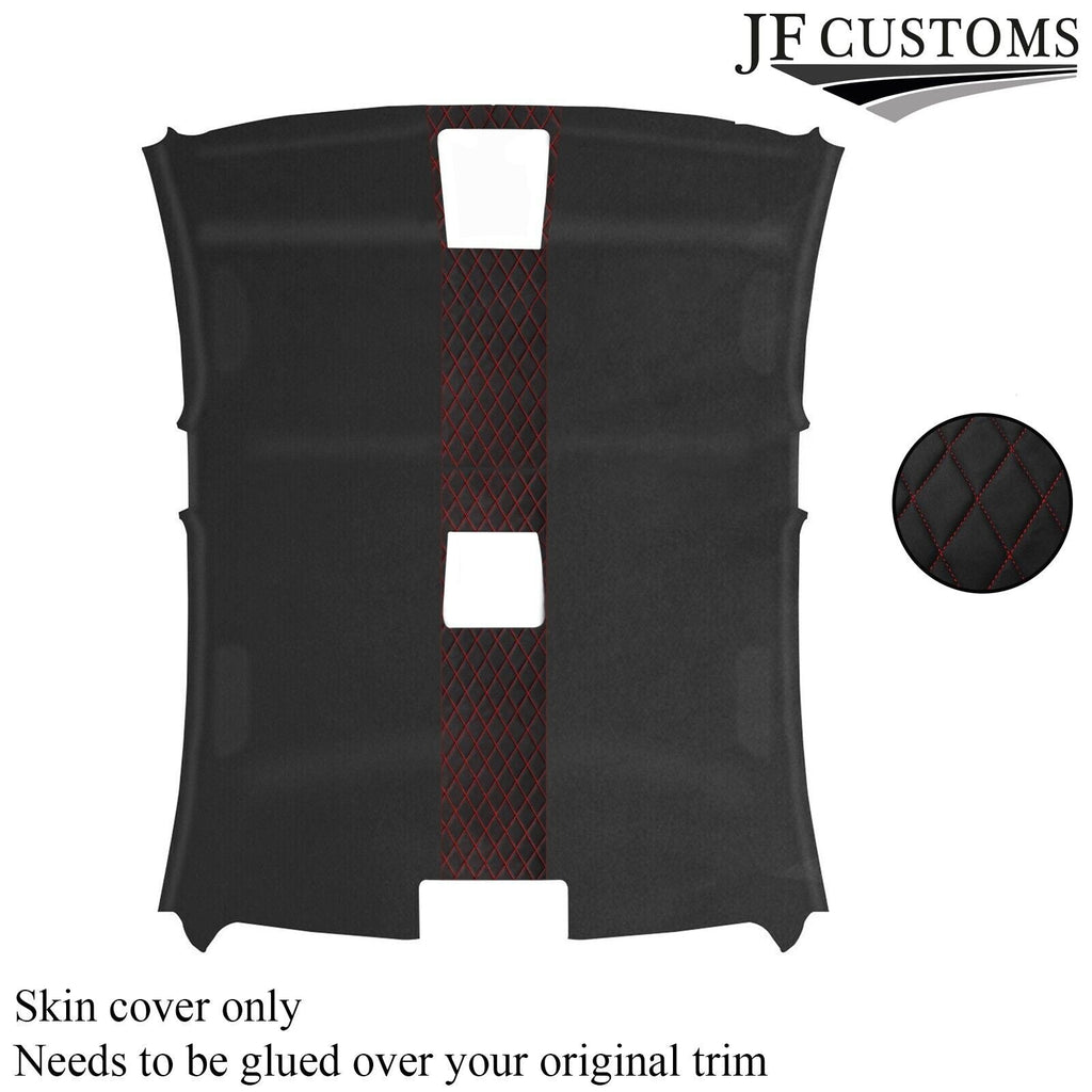 DSG2 RED DIAMOND STITCH D GREY LUXE SUEDE HEADLINER COVER FOR BMW E90 SALOON