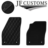 WHITE DIAMOND STITCH VINYL 4X TAILORED FLOOR CARPETS FOR VOLVO V50 04-12 JF1
