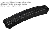 WHITE STITCH 1X CENTRE CONSOLE TRIM LEATHER SKIN COVER FITS SAAB 93 9-3 03-11