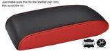 BLACK & RED LEATHER ARMREST LID COVER FITS TOYOTA CELICA GT4 1990-1993