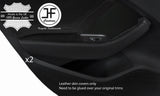 BLACK& BLACK 2X REAR DOOR HANDLE ARMREST LEATHER COVER FOR AUDI A3 13-19 5 DOOR