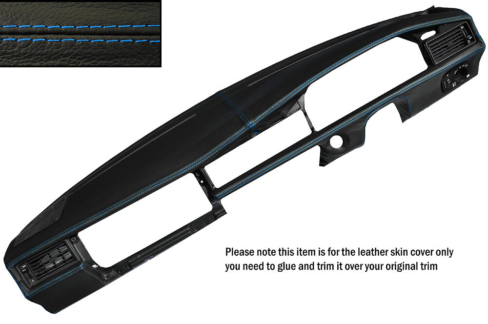 BLUE STITCHING DASH DASHBOARD LEATHER SKIN COVER FITS MERCEDES W201 190 190E