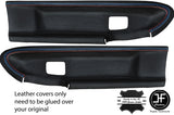 TRI STITCH 2X FRONT DOOR CARD LEATHER COVER FOR BMW E36 COUPE CONVERTIBLE STYLE2