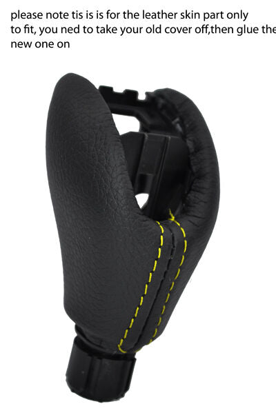 yellow stitching FITS CORVETTE C6 2005-2012 AUTOMATIC KNOB COVER ONLY CUSTOM NEW
