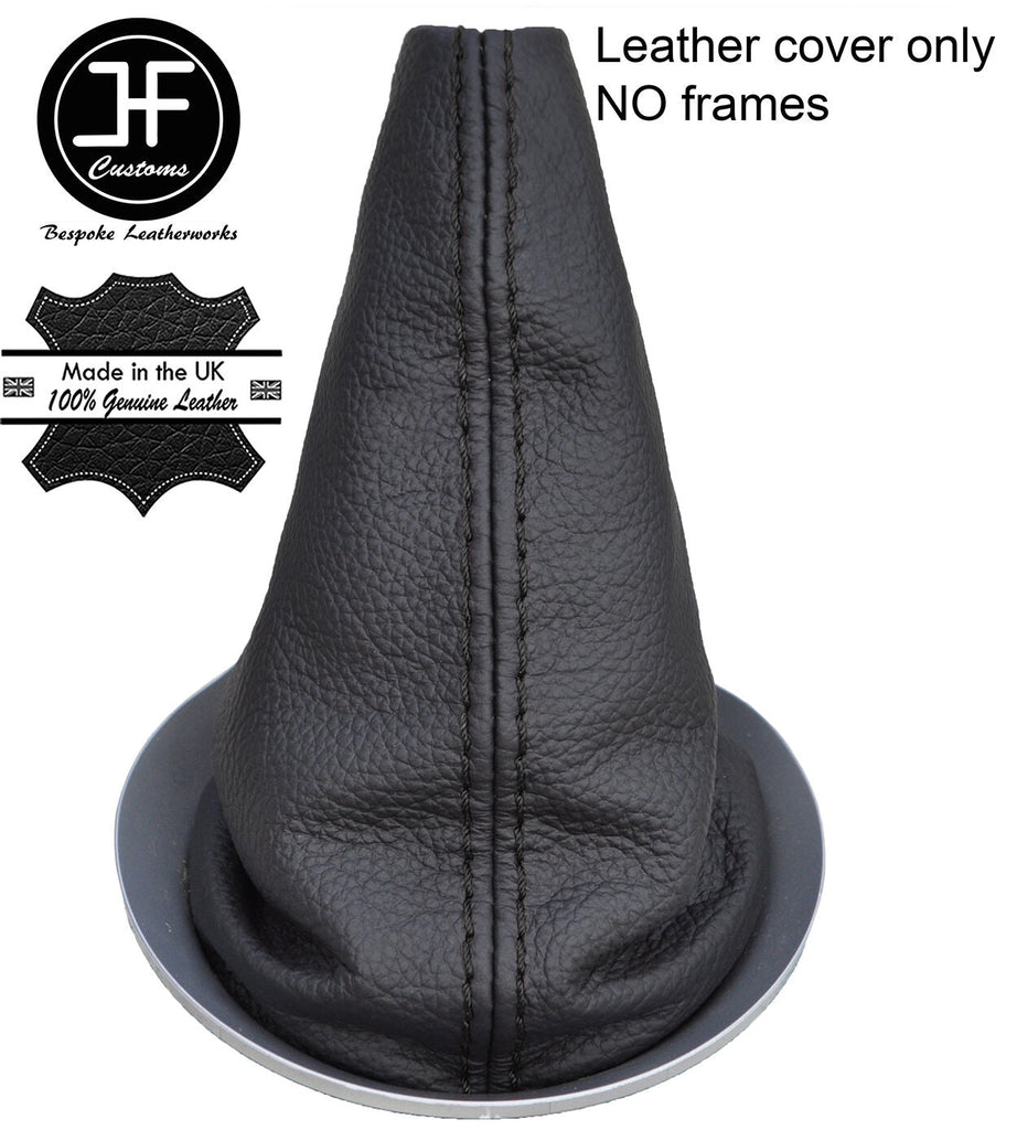 BLACK STITCH TOP GRAIN LEATHER GEAR GAITER FOR BMW MINI COOPER R55 R56 R57