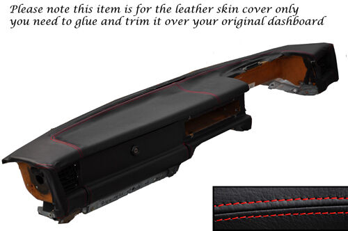 RED STITCH DASH DASHBOARD LEATHER SKIN COVER FITS JAGUAR XJ40 XJ6 SOVEREIGN