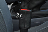 black stitch FITS BMW E87 E81 E82 1 SERIES 2X FRONT SEAT BELT STALK  COVERS ONLY