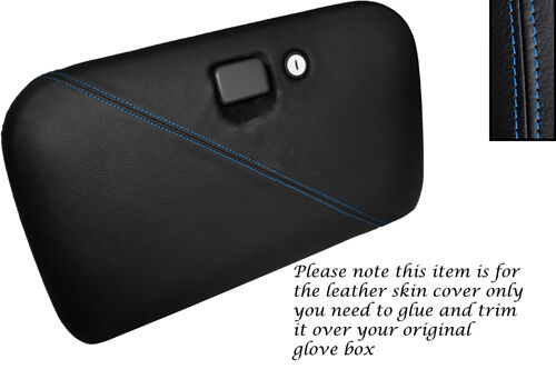 BLUE STITCH FITS NISSAN 200SX S13 88-93 GLOVE BOX LID REAL LEATHER SKIN COVER