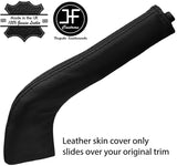 BLACK STITCH SLIM HANDBRAKE GAITER LEATHER COVER FITS CHRYSLER VOYAGER 2004-207