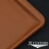 TAN LEATHER COVERED CONSOLE CUP HOLDER TRIM FITS MERCEDES W126 S CLASS 79-91