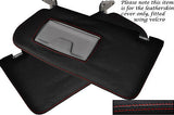 RED STITCHING FITS MITSUBISHI EVO 7 8 FQ-300 2X SUN VISORS LEATHER COVERS ONLY