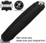 BLACK  STITCH REAL SUEDE HANDBRAKE HANDLE COVER FITS CITROEN C5 MK3 2008-2014