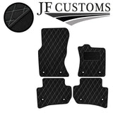 WHITE DIAMOND STITCH VINYL 4X TAILORED FLOOR CARPET FOR JAGUAR F-PACE 16-21 JF1