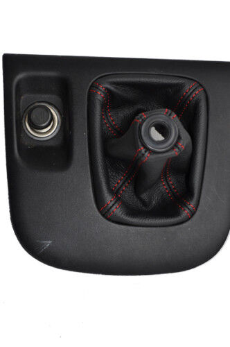 FITS MITSUBISHI SPACE WAGON 99-04 GEAR GAITER red stitch CUSTOM NEW MADE IN UK