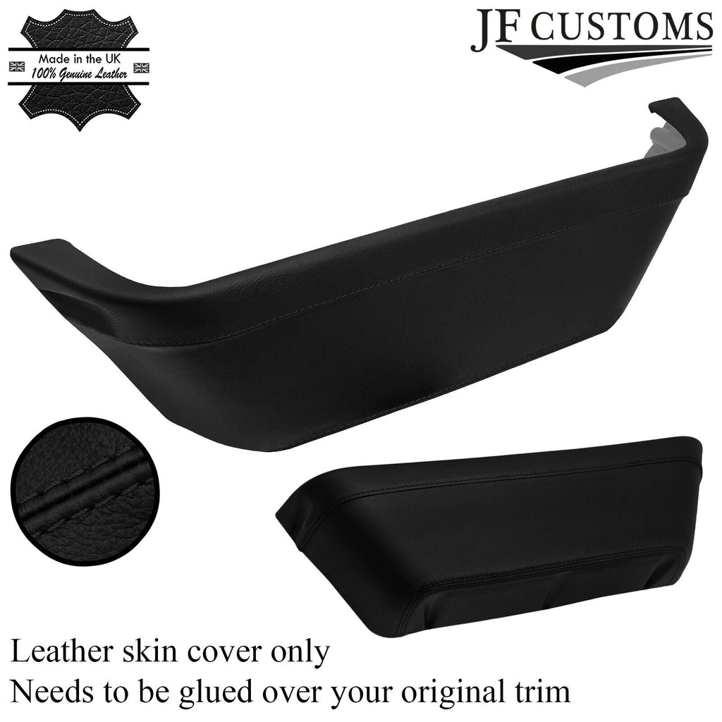 BLACK STITCH DOOR POCKET TRIM LEATHER COVER FITS FORD TRANSIT MK7 06-14