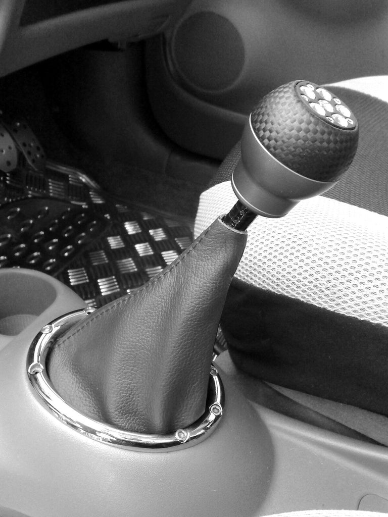 FITS TOYOTA YARIS SHIFT BOOT GREY LEATHER GEAR GAITER 1999-2005 MADE IN UK