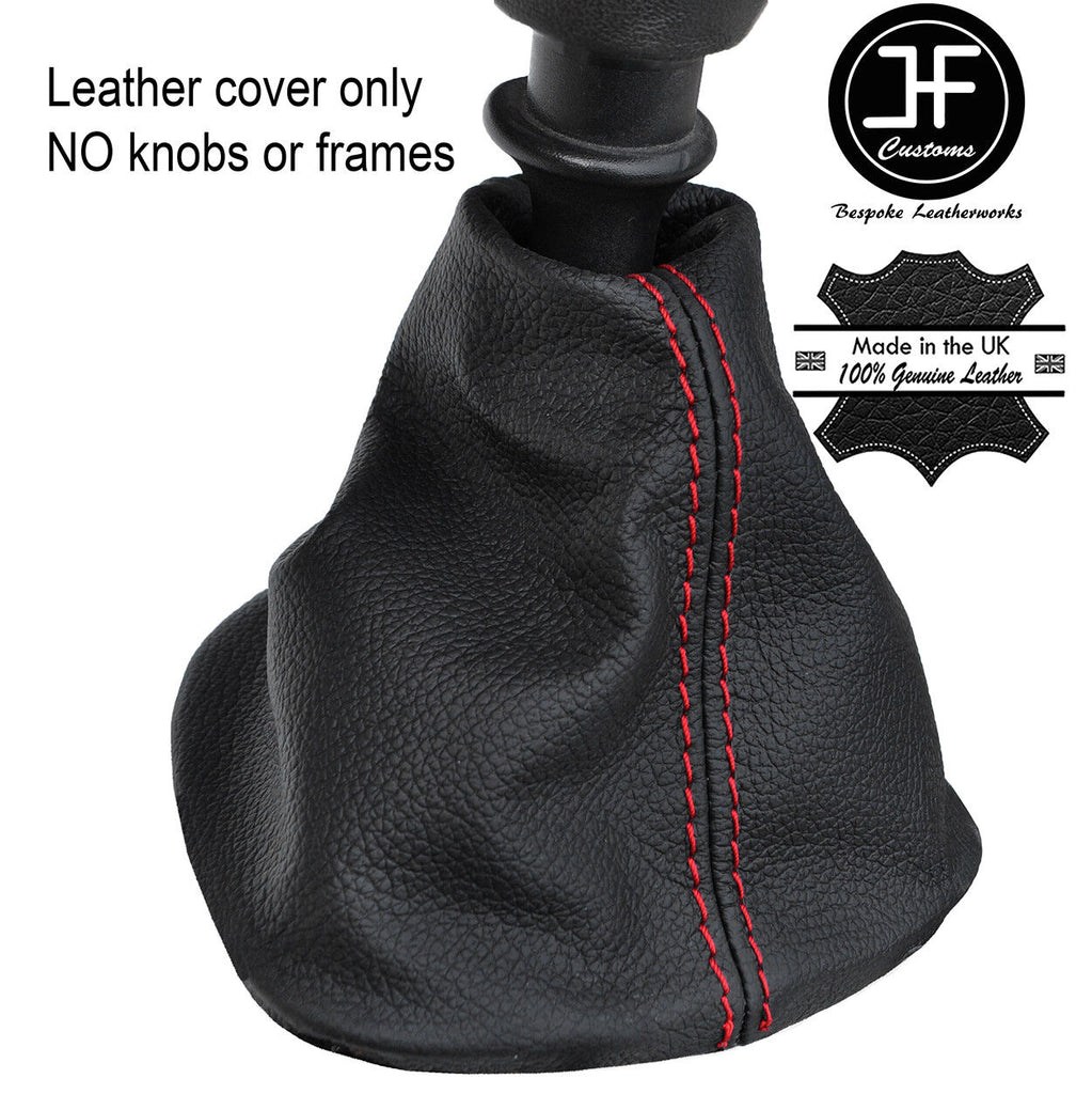 RED STITCHING TOP GRAIN LEATHER MANUAL GEAR GAITER FITS VAUXHALL VIVARO 01-14