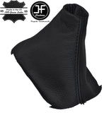 BLACK STITCHING MANUAL LEATHER GEAR STICK GAITER FITS SEAT LEON MK3 2012-2015