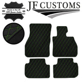 GREEN DIAMOND STITCH VINYL 4X TAILORED FLOOR MAT CARPETS FOR BMW F40 19-21