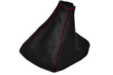 RED STITCHING LEATHER MANUAL GEAR GAITER FITS FIAT PANDA 2009-2014 CUSTOM NEW