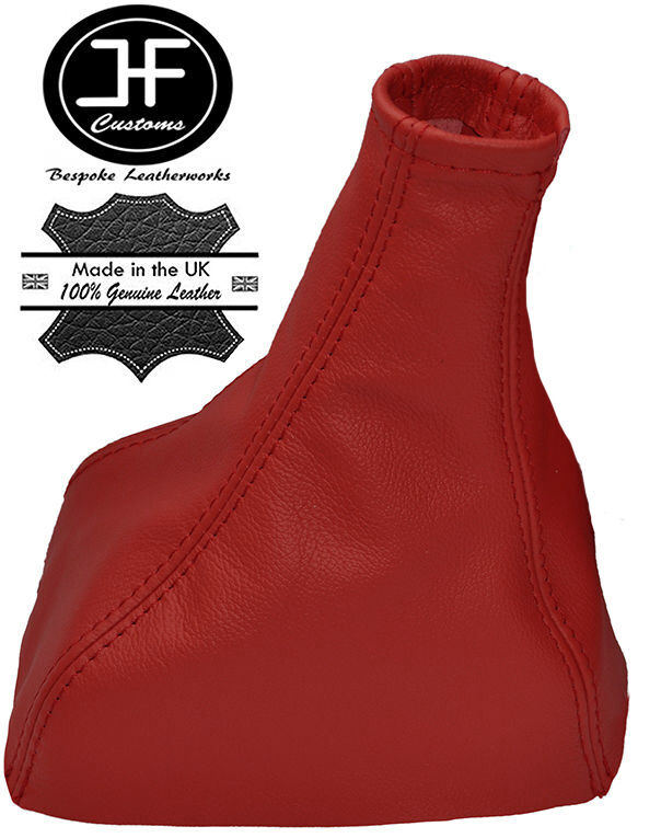 DARK RED GENUINE ITALIAN LEATHER GEAR GAITER FITS OPEL VAUXHALL CORSA C 00-06