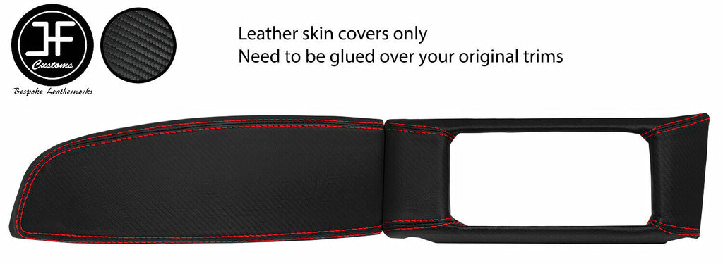 RED STITCH DASH TRIM CARBON VINYL COVERS FOR TOYOTA GT86 SUBARU BRZ 2012-2018