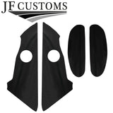 BLACK STITCH LEATHER 8X DOOR TRIM+ARMREST COVERS FOR BMW F32 F33 F82 F83
