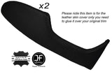 BLACK STITCH 2X FRONT DOOR ARMREST TRIM LEATHER COVERS FITS FIAT CROMA 05-07
