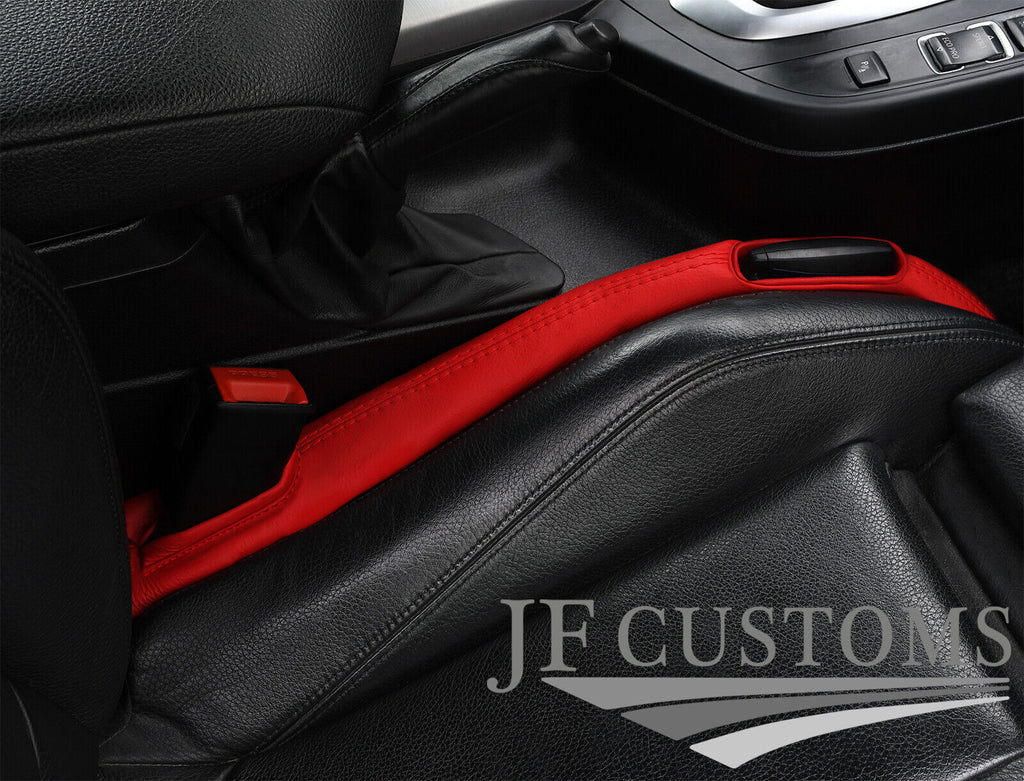 RED ITALIAN LEATHER 2X CAR KEY HOLDER PROTECTOR FITS JAGUAR X TYPE 01-09