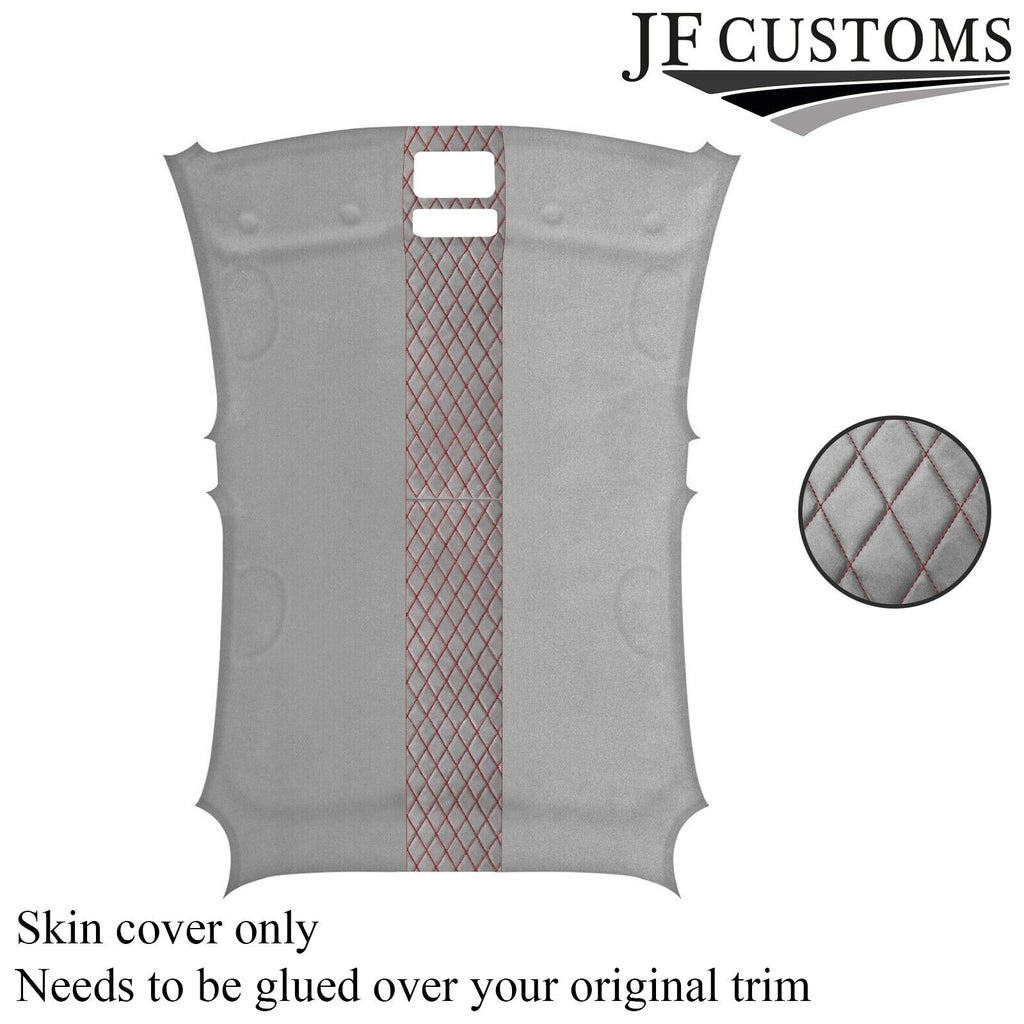 DSG2 D RED STITCH L GREY SUEDE HEADLINER COVER FOR ALFA ROMEO GIULIETTA 10-16