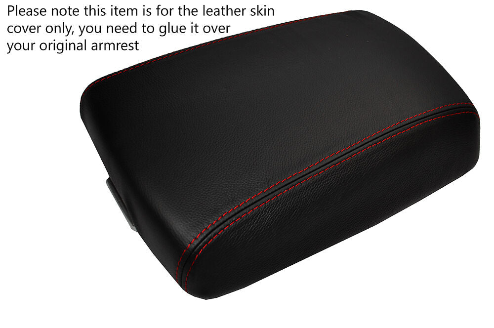 RED STITCHING ARMREST LID LEATHER SKIN COVER FITS KIA SORENTO KX-3 2009-2015