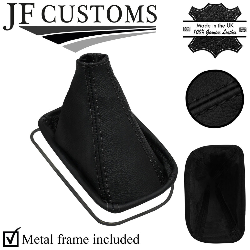 BLACK STITCH LEATHER GEAR GAITER+METAL FRAME FOR TOYOTA 4 RUNNER 4WD 4X4 96-02