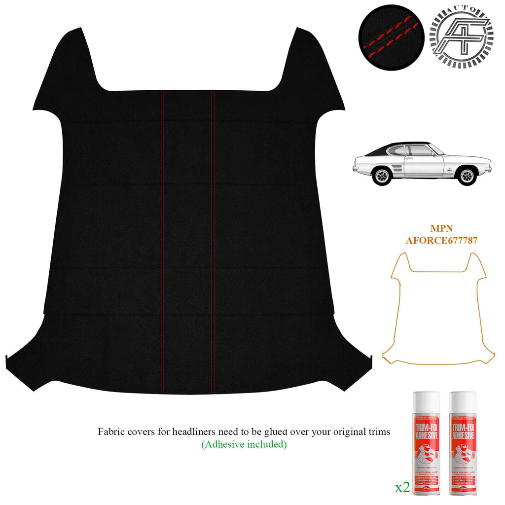 LUXE SUEDE HEADLINER COVER FITS FORD CAPRI MK1 CUSTOM NEW MADE IN UK