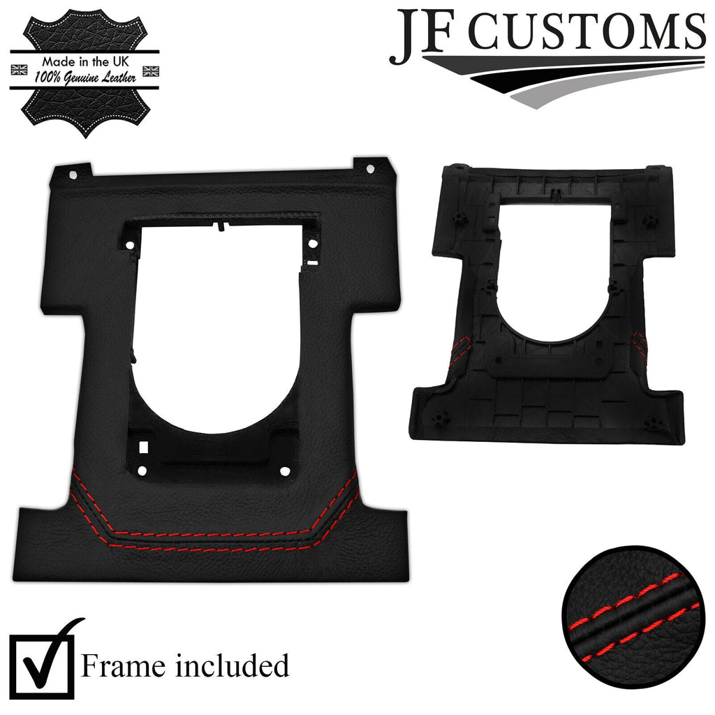 RED STITCH AUTO GEAR SURROUND COVER+FRAME FOR LAND ROVER DISCOVERY 4 09-16