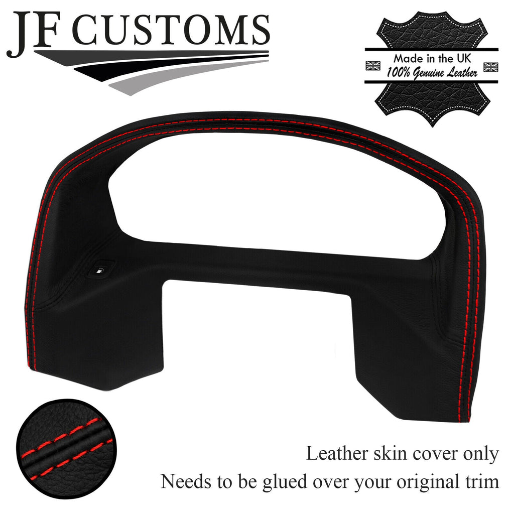 RED STITCH LEATHER SPEEDO SURROUND SKIN COVER FITS RANGE ROVER P38 94-02