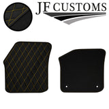 YELLOW DIAMOND STITCH VINYL 4X TAILORED FLOOR CARPET FOR VW UP 5DR 12-21 JF1