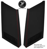 RED STITCH 2X REAR EXTERIOR D PILLAR VINYL COVERS FITS RANGE ROVER CLASSIC