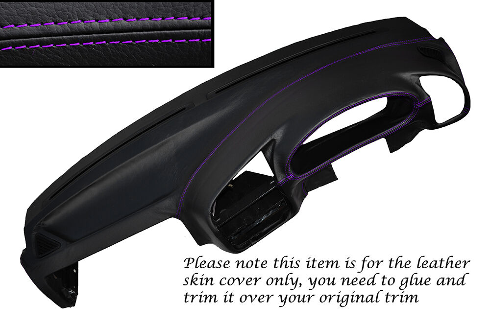 PURPLE STITCH DASH DASHBOARD LEATHER SKIN COVER FITS BMW 3 SERIES E36 1992-1998