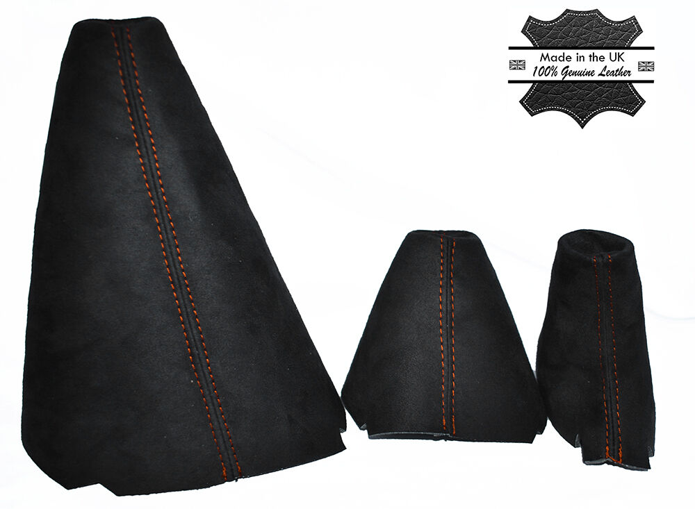 ORNAGE STITCH SUEDE SET OF 3 GAITERS FITS LAND ROVER DISCOVERY MK1 MK2 95-04