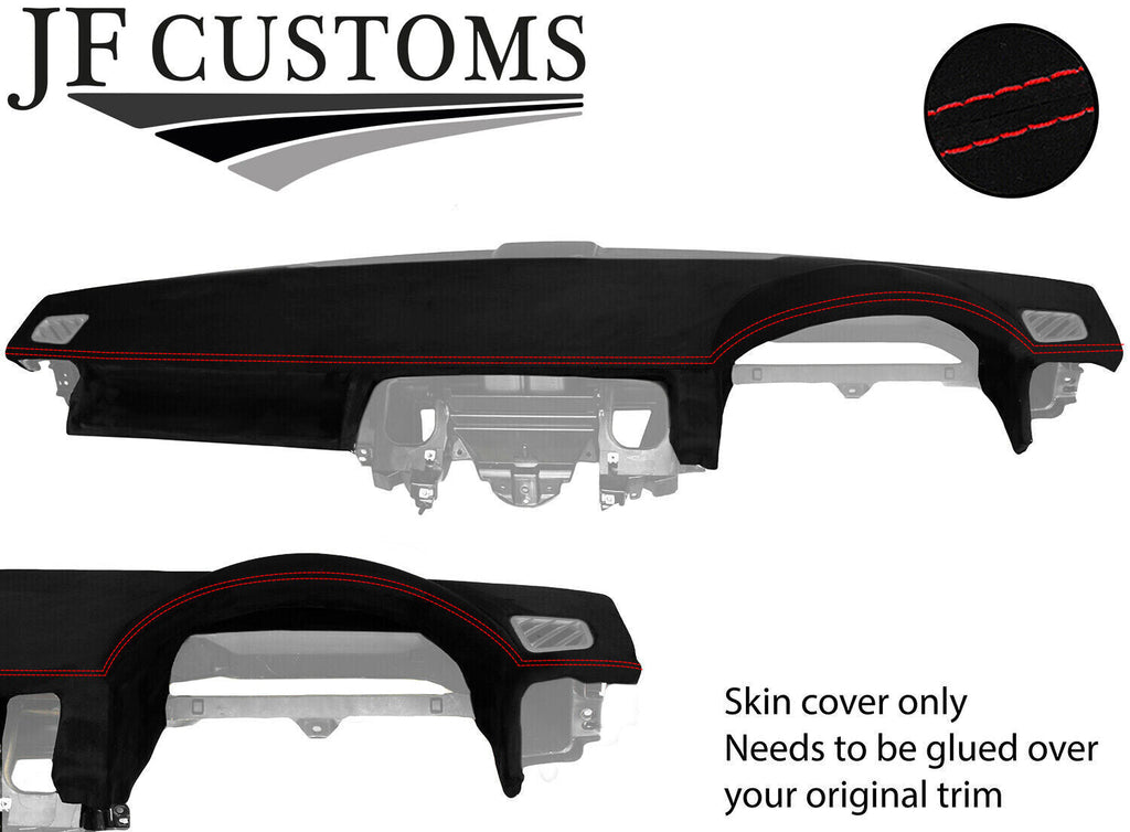 RED STITCH TOP DASHBOARD LUXE SUEDE COVER FOR LAND ROVER DISCOVERY 3 04-09