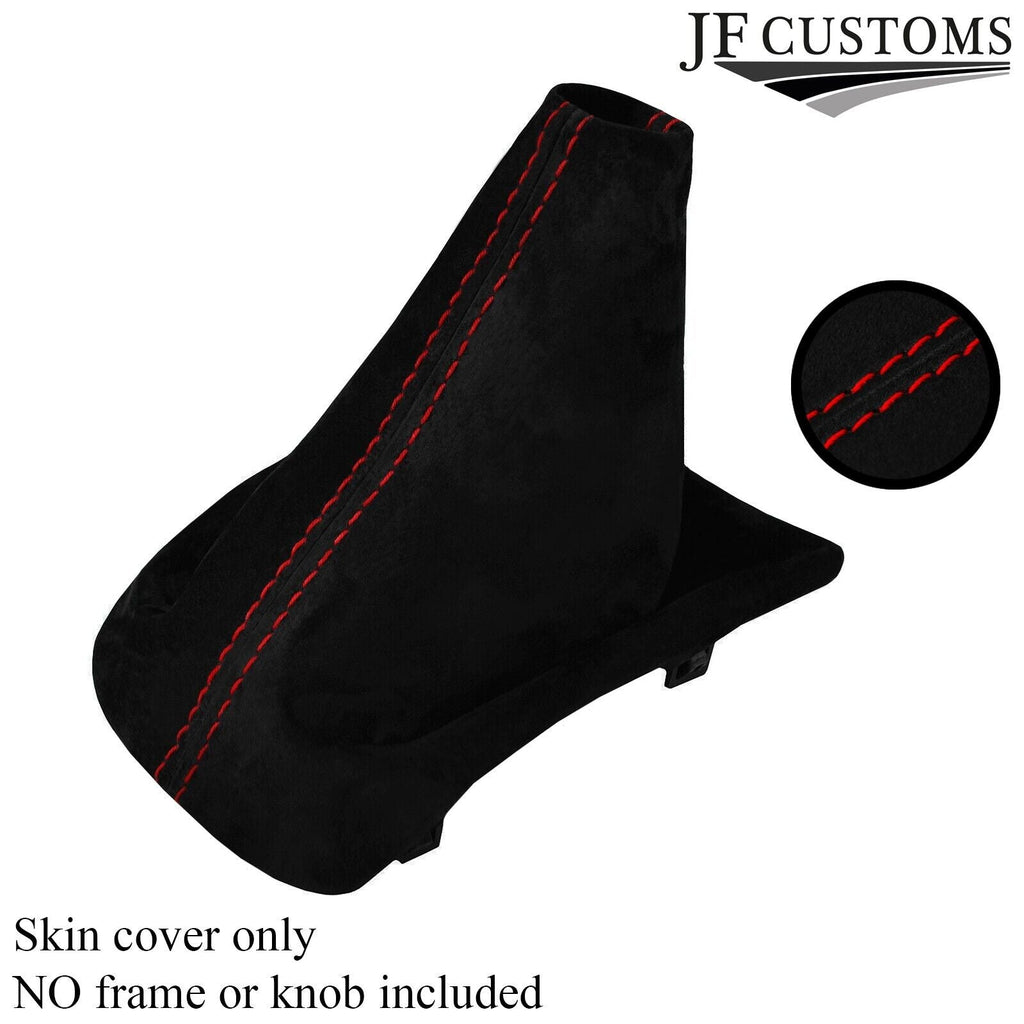 RED STITCH REAL SUEDE MANUAL GEAR GAITER FITS PEUGEOT 208 2012-2018 CUSTOM NEW