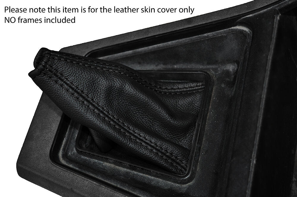 BLACK STITCH LEATHER SKIN GEAR GAITER FITS TALBOT SUNBEAM CUSTOM NEW MADE IN UK