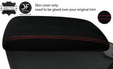 RED STITCH ARMREST LID SUEDE COVER FITS TOYOTA JZX 100 CHASER 1996-2000