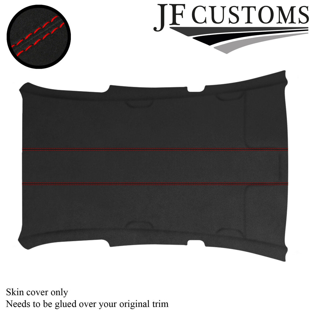 RED STITCH D GREY SUEDE HEADLINER COVER FOR SUBARU IMPREZA MK3 07-11 5 DOOR