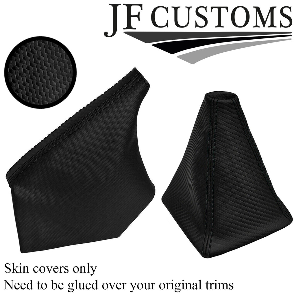 BLACK STITCH CARBON VINYL GEAR HANDBRAKE FOR SUBARU IMPREZA WRX STI 08-14