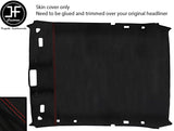 RED STITCH LINER ROOF HEADLINING LUXE SUEDE COVER FOR BMW 3 E36 92-98 COUPE