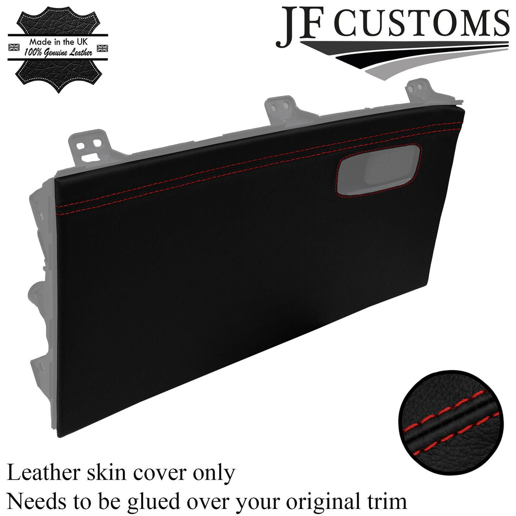 D RED STITCH ITALIAN LEATHER GLOVEBOX COVER FOR HYUNDAI IONIQ 2016-2019