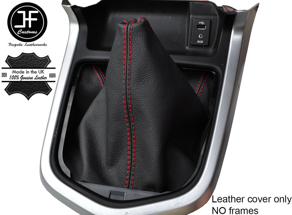 RED STITCHING LEATHER MANUAL GEAR GAITER FITS NAVARA NP300 D23 2015-2017
