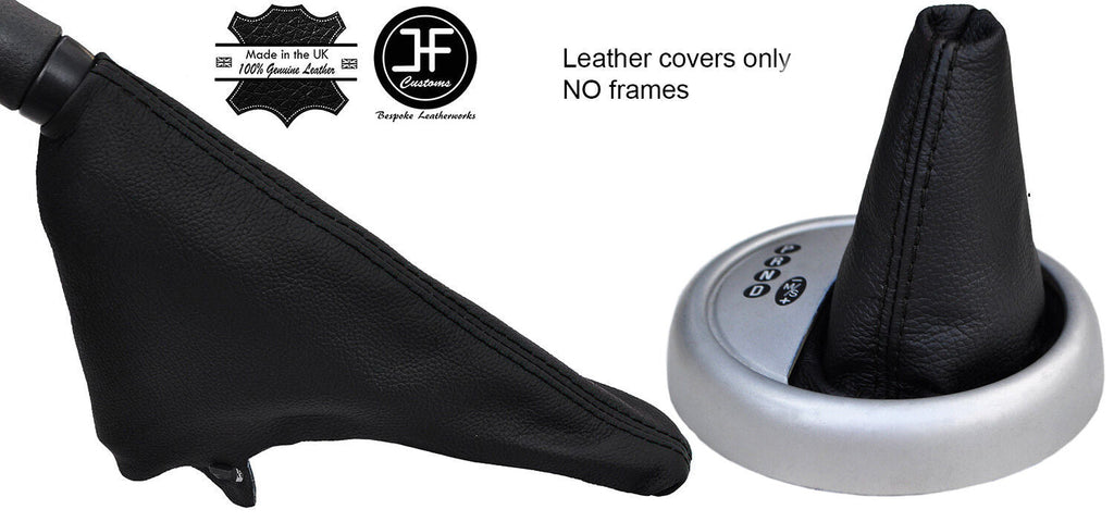 BLACK STITCH FOR BMW MINI S ONE R50 R53 01-2006 AUTOMATIC GEAR HANDBRAKE GAITER